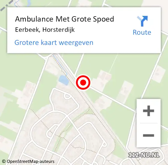 Locatie op kaart van de 112 melding: Ambulance Met Grote Spoed Naar Eerbeek, Horsterdijk op 3 juli 2020 11:45