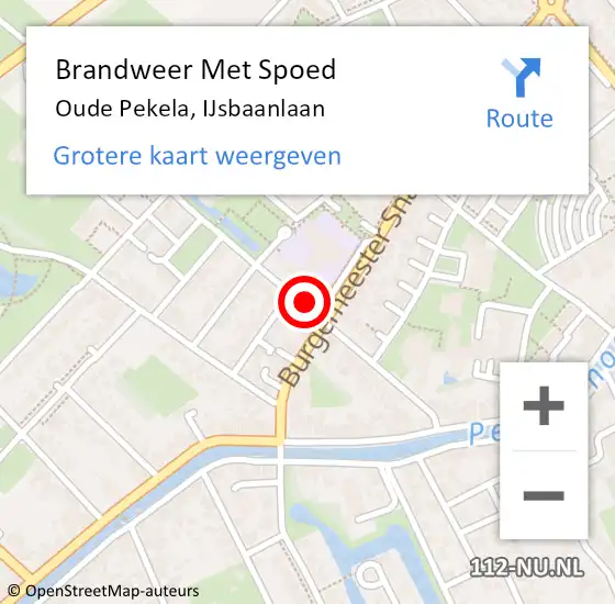 Locatie op kaart van de 112 melding: Brandweer Met Spoed Naar Oude Pekela, IJsbaanlaan op 3 juli 2020 11:47