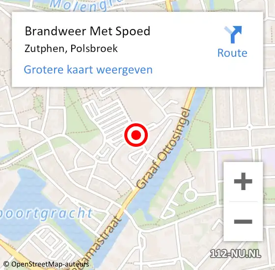 Locatie op kaart van de 112 melding: Brandweer Met Spoed Naar Zutphen, Polsbroek op 3 juli 2020 17:50