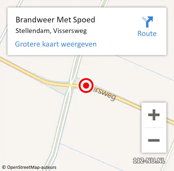 Locatie op kaart van de 112 melding: Brandweer Met Spoed Naar Stellendam, Vissersweg op 3 juli 2020 23:16