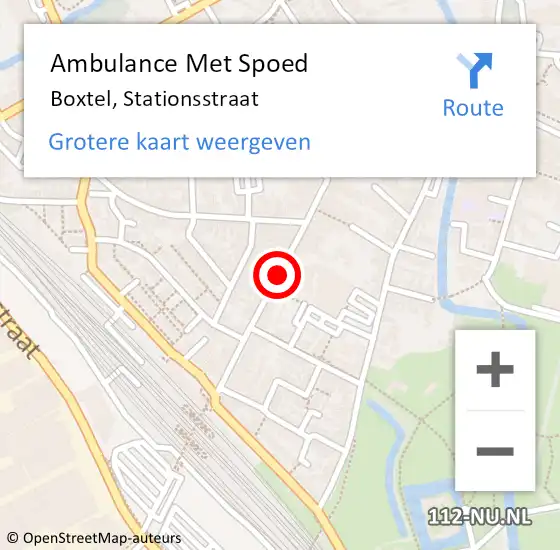 Locatie op kaart van de 112 melding: Ambulance Met Spoed Naar Boxtel, Stationsstraat op 4 juli 2020 10:20