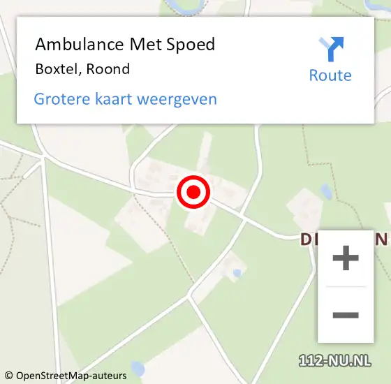 Locatie op kaart van de 112 melding: Ambulance Met Spoed Naar Boxtel, Roond op 4 juli 2020 11:08