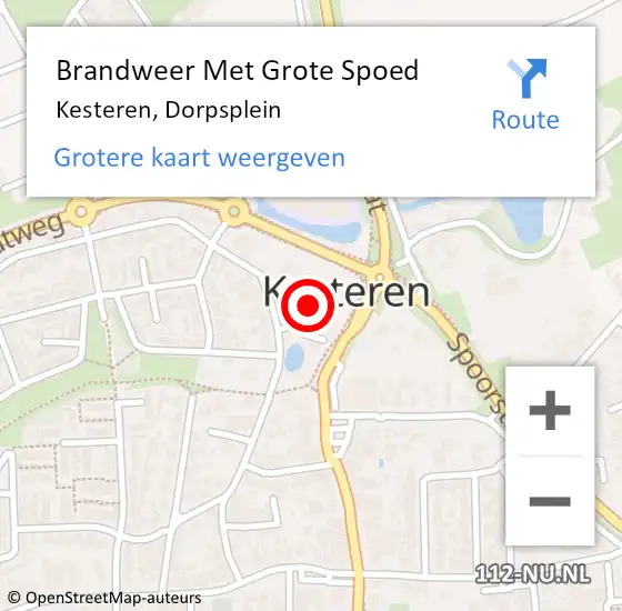 Locatie op kaart van de 112 melding: Brandweer Met Grote Spoed Naar Kesteren, Dorpsplein op 4 juli 2020 12:23