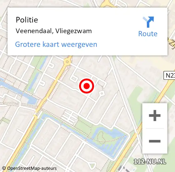 Locatie op kaart van de 112 melding: Politie Veenendaal, Vliegezwam op 4 juli 2020 17:05