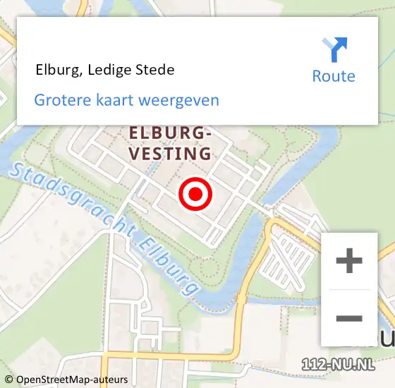 Locatie op kaart van de 112 melding:  Elburg, Ledige Stede op 5 juli 2020 00:12