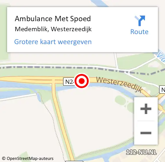 Locatie op kaart van de 112 melding: Ambulance Met Spoed Naar Medemblik, Westerzeedijk op 5 juli 2020 01:28