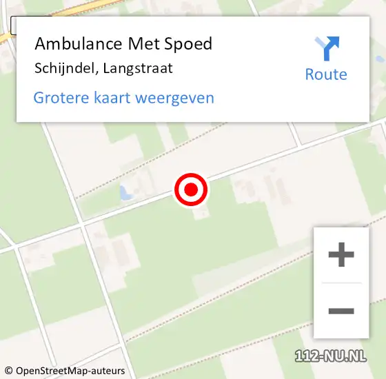 Locatie op kaart van de 112 melding: Ambulance Met Spoed Naar Schijndel, Langstraat op 5 juli 2020 17:52