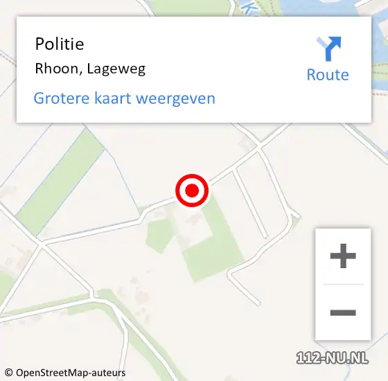 Locatie op kaart van de 112 melding: Politie Rhoon, Lageweg op 5 juli 2020 18:30