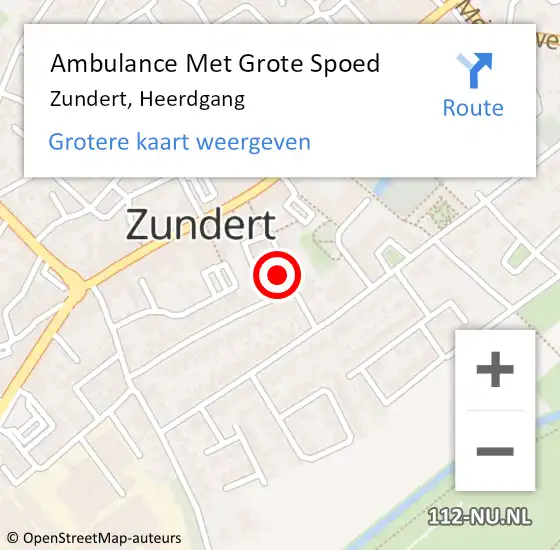 Locatie op kaart van de 112 melding: Ambulance Met Grote Spoed Naar Zundert, Heerdgang op 11 mei 2014 21:39