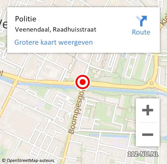 Locatie op kaart van de 112 melding: Politie Veenendaal, Raadhuisstraat op 6 juli 2020 15:43