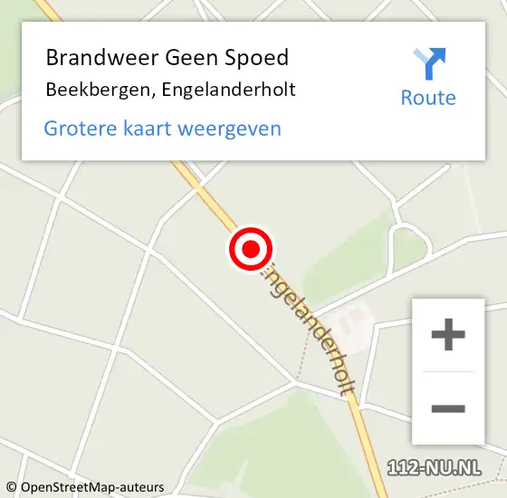 Locatie op kaart van de 112 melding: Brandweer Geen Spoed Naar Beekbergen, Engelanderholt op 6 juli 2020 17:05