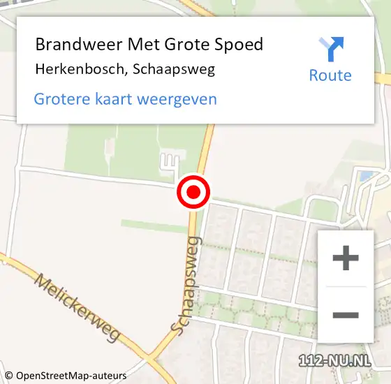 Locatie op kaart van de 112 melding: Brandweer Met Grote Spoed Naar Herkenbosch, Schaapsweg op 6 juli 2020 22:20