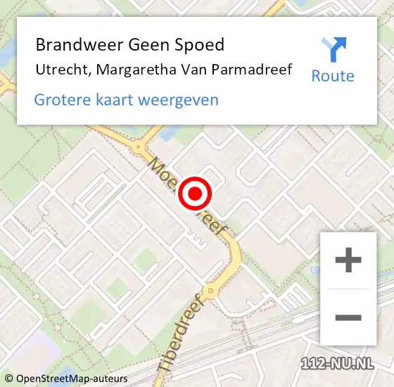 Locatie op kaart van de 112 melding: Brandweer Geen Spoed Naar Utrecht, Margaretha Van Parmadreef op 6 juli 2020 23:47