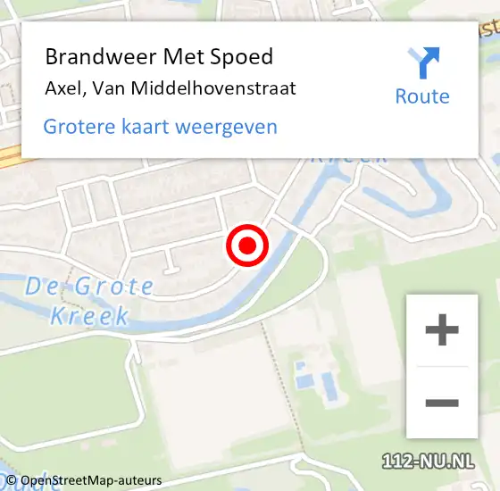 Locatie op kaart van de 112 melding: Brandweer Met Spoed Naar Axel, Van Middelhovenstraat op 7 juli 2020 12:28