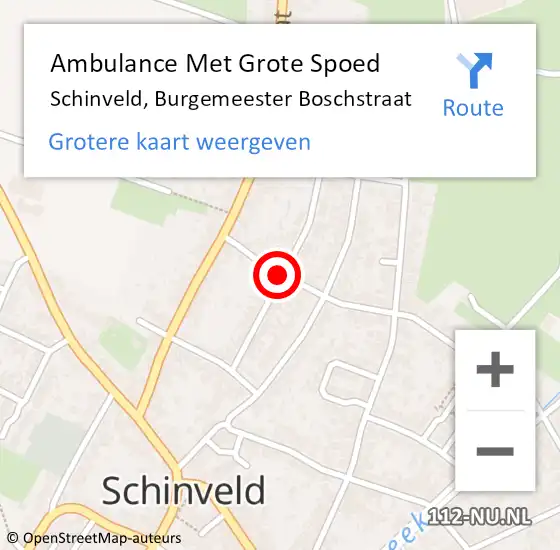 Locatie op kaart van de 112 melding: Ambulance Met Grote Spoed Naar Schinveld, Burgemeester Boschstraat op 7 juli 2020 21:25