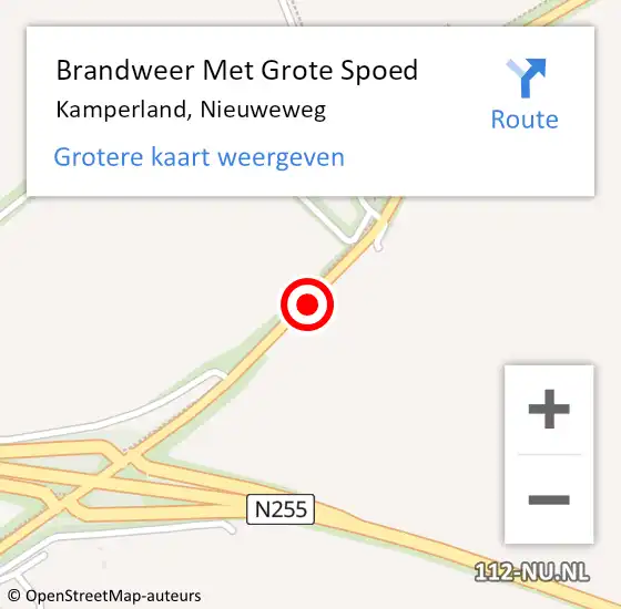 Locatie op kaart van de 112 melding: Brandweer Met Grote Spoed Naar Kamperland, Nieuweweg op 8 juli 2020 12:11