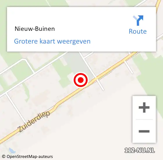 Locatie op kaart van de 112 melding:  Nieuw-Buinen op 8 juli 2020 14:02