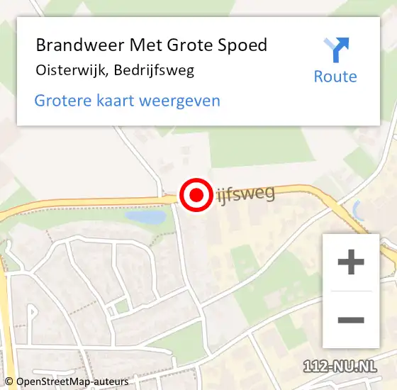 Locatie op kaart van de 112 melding: Brandweer Met Grote Spoed Naar Oisterwijk, Bedrijfsweg op 8 juli 2020 16:18