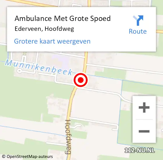 Locatie op kaart van de 112 melding: Ambulance Met Grote Spoed Naar Ederveen, Hoofdweg op 8 juli 2020 17:01