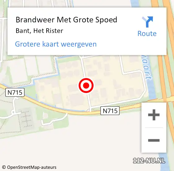 Locatie op kaart van de 112 melding: Brandweer Met Grote Spoed Naar Bant, Het Rister op 8 juli 2020 23:01