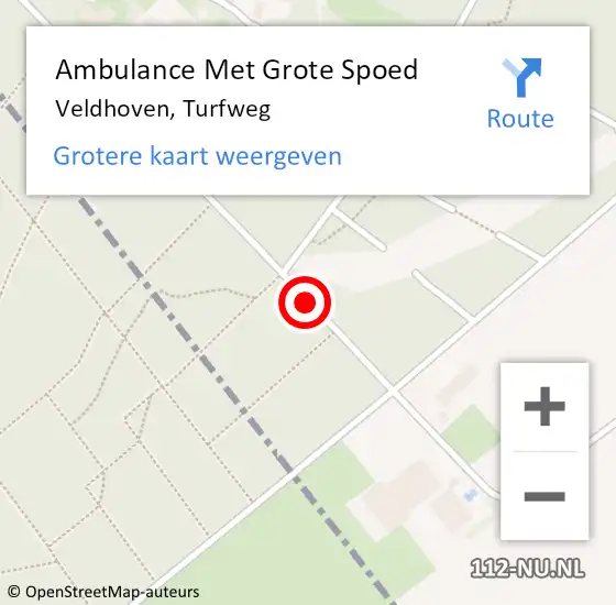 Locatie op kaart van de 112 melding: Ambulance Met Grote Spoed Naar Veldhoven, Turfweg op 9 juli 2020 10:04