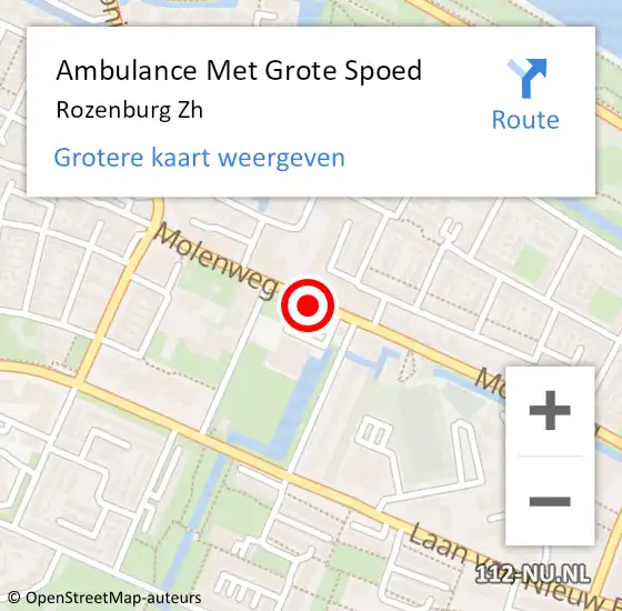 Locatie op kaart van de 112 melding: Ambulance Met Grote Spoed Naar Rozenburg Zh op 10 juli 2020 03:54