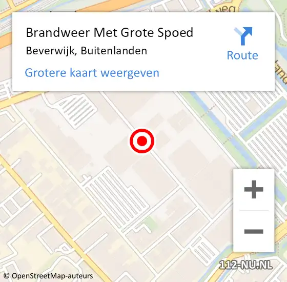 Locatie op kaart van de 112 melding: Brandweer Met Grote Spoed Naar Beverwijk, Buitenlanden op 10 juli 2020 03:55