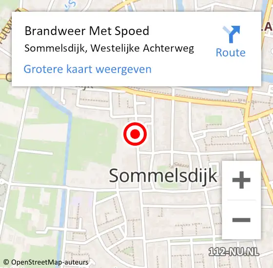 Locatie op kaart van de 112 melding: Brandweer Met Spoed Naar Sommelsdijk, Westelijke Achterweg op 10 juli 2020 12:25