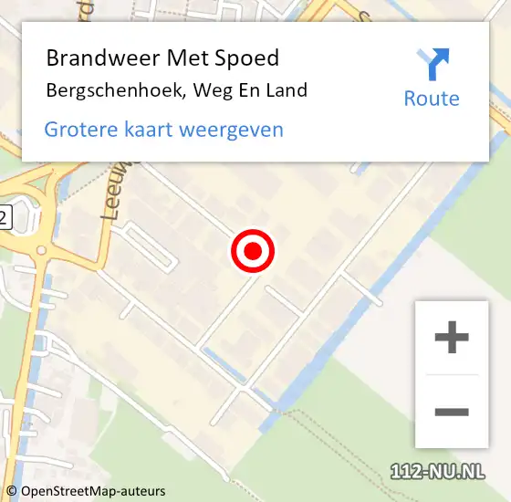 Locatie op kaart van de 112 melding: Brandweer Met Spoed Naar Bergschenhoek, Weg En Land op 10 juli 2020 15:51