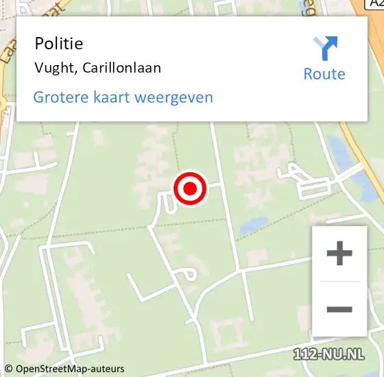 Locatie op kaart van de 112 melding: Politie Vught, Carillonlaan op 10 juli 2020 16:07