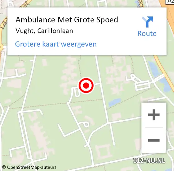 Locatie op kaart van de 112 melding: Ambulance Met Grote Spoed Naar Vught, Carillonlaan op 10 juli 2020 16:07