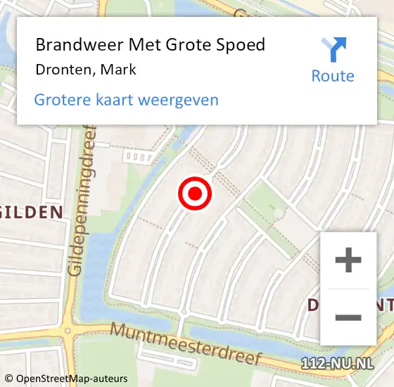 Locatie op kaart van de 112 melding: Brandweer Met Grote Spoed Naar Dronten, Mark op 10 juli 2020 16:21