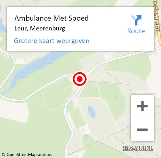 Locatie op kaart van de 112 melding: Ambulance Met Spoed Naar Leur, Meerenburg op 10 juli 2020 19:20