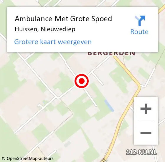 Locatie op kaart van de 112 melding: Ambulance Met Grote Spoed Naar Huissen, Nieuwediep op 10 juli 2020 19:35
