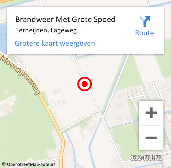 Locatie op kaart van de 112 melding: Brandweer Met Grote Spoed Naar Terheijden, Lageweg op 10 juli 2020 21:30