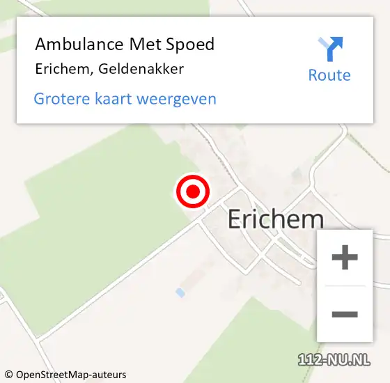 Locatie op kaart van de 112 melding: Ambulance Met Spoed Naar Erichem, Geldenakker op 10 juli 2020 22:44