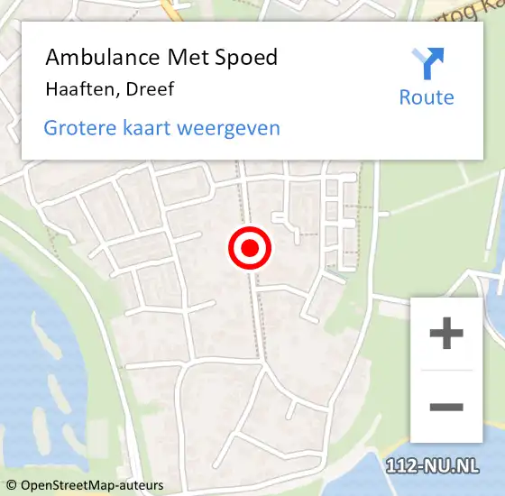 Locatie op kaart van de 112 melding: Ambulance Met Spoed Naar Haaften, Dreef op 11 juli 2020 00:39