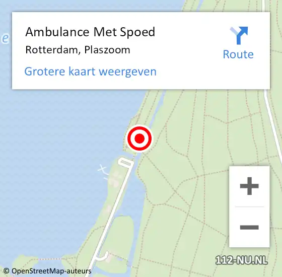 Locatie op kaart van de 112 melding: Ambulance Met Spoed Naar Rotterdam, Plaszoom op 12 juli 2020 10:19