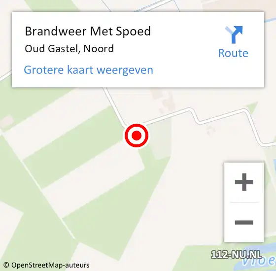 Locatie op kaart van de 112 melding: Brandweer Met Spoed Naar Oud Gastel, Noord op 12 mei 2014 13:06