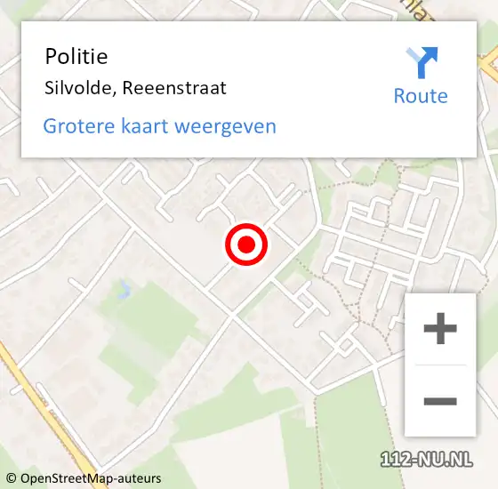 Locatie op kaart van de 112 melding: Politie Silvolde, Reeenstraat op 12 juli 2020 17:31