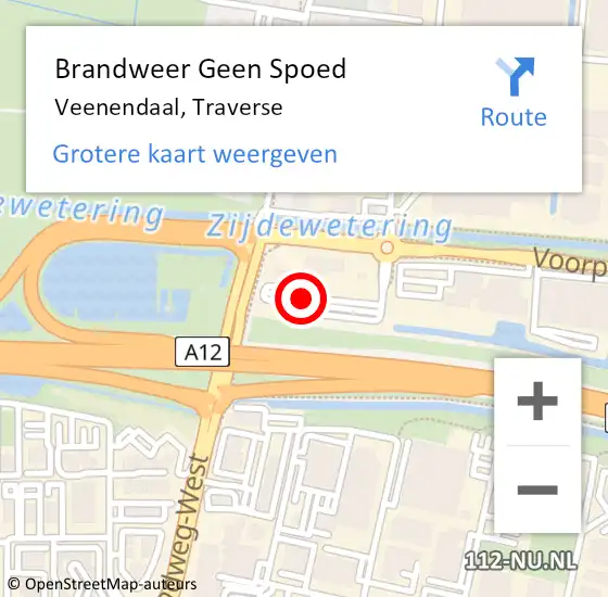 Locatie op kaart van de 112 melding: Brandweer Geen Spoed Naar Veenendaal, Traverse op 13 juli 2020 12:04