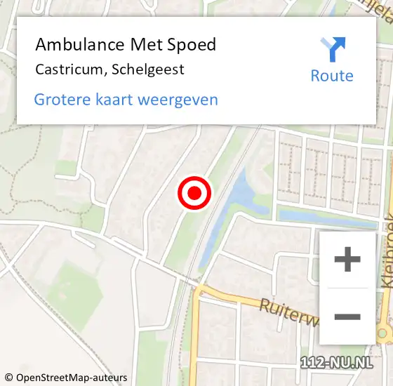 Locatie op kaart van de 112 melding: Ambulance Met Spoed Naar Castricum, Schelgeest op 13 juli 2020 15:43