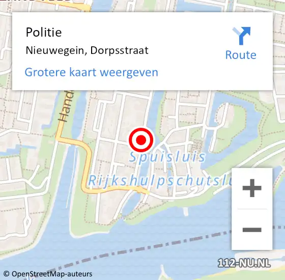 Locatie op kaart van de 112 melding: Politie Nieuwegein, Dorpsstraat op 13 juli 2020 17:00