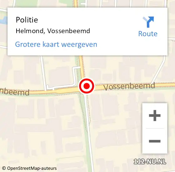 Locatie op kaart van de 112 melding: Politie Helmond, Vossenbeemd op 13 juli 2020 17:28