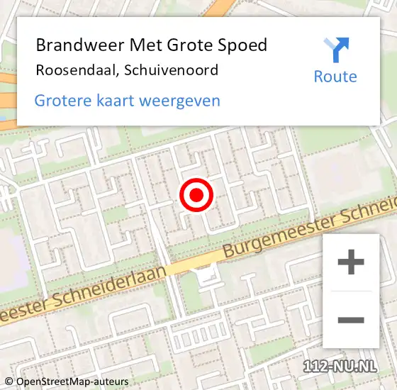 Locatie op kaart van de 112 melding: Brandweer Met Grote Spoed Naar Roosendaal, Schuivenoord op 13 juli 2020 18:09