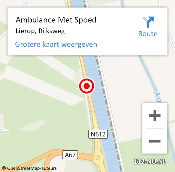Locatie op kaart van de 112 melding: Ambulance Met Spoed Naar Lierop, Rijksweg op 13 juli 2020 18:24