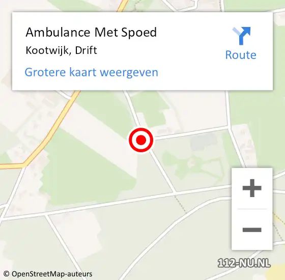 Locatie op kaart van de 112 melding: Ambulance Met Spoed Naar Kootwijk, Drift op 14 juli 2020 11:14