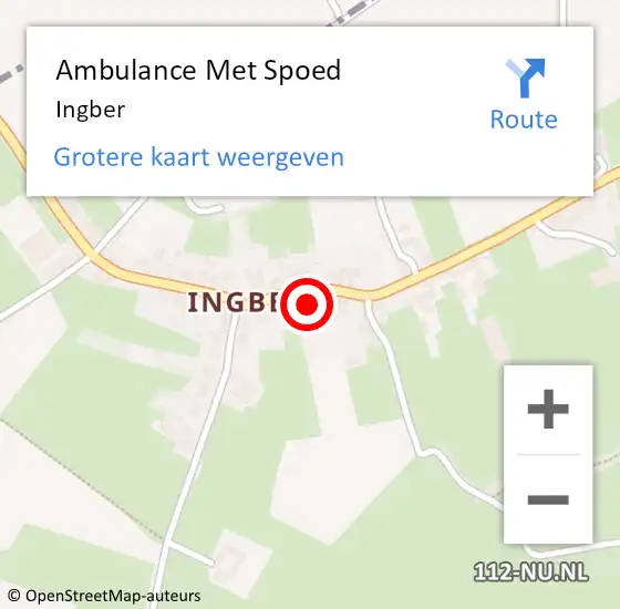 Locatie op kaart van de 112 melding: Ambulance Met Spoed Naar Ingber op 12 mei 2014 18:03