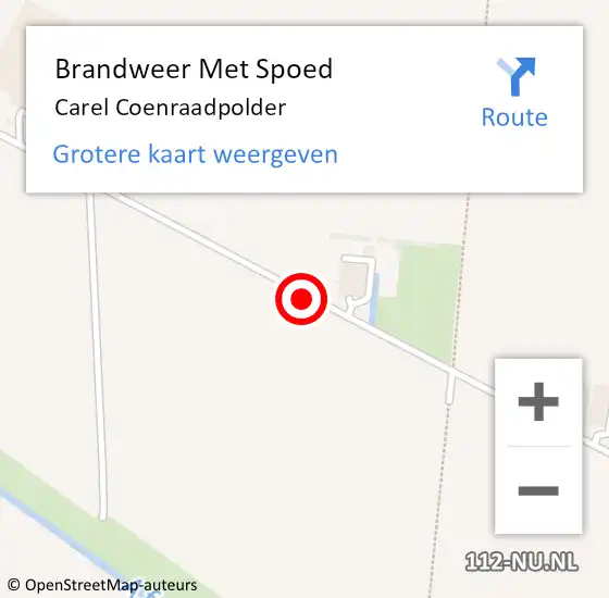 Locatie op kaart van de 112 melding: Brandweer Met Spoed Naar Carel Coenraadpolder op 15 juli 2020 15:22