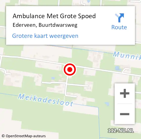 Locatie op kaart van de 112 melding: Ambulance Met Grote Spoed Naar Ederveen, Buurtdwarsweg op 12 mei 2014 18:23